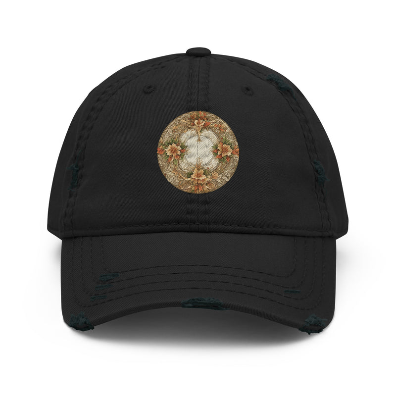 Art Nouveau Distressed Dad Hat | Christmas AI-Designed 8