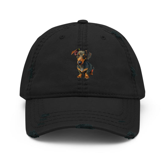 Dachshund Abstract Distressed Dad Hat | Everyday AI-Designed 4