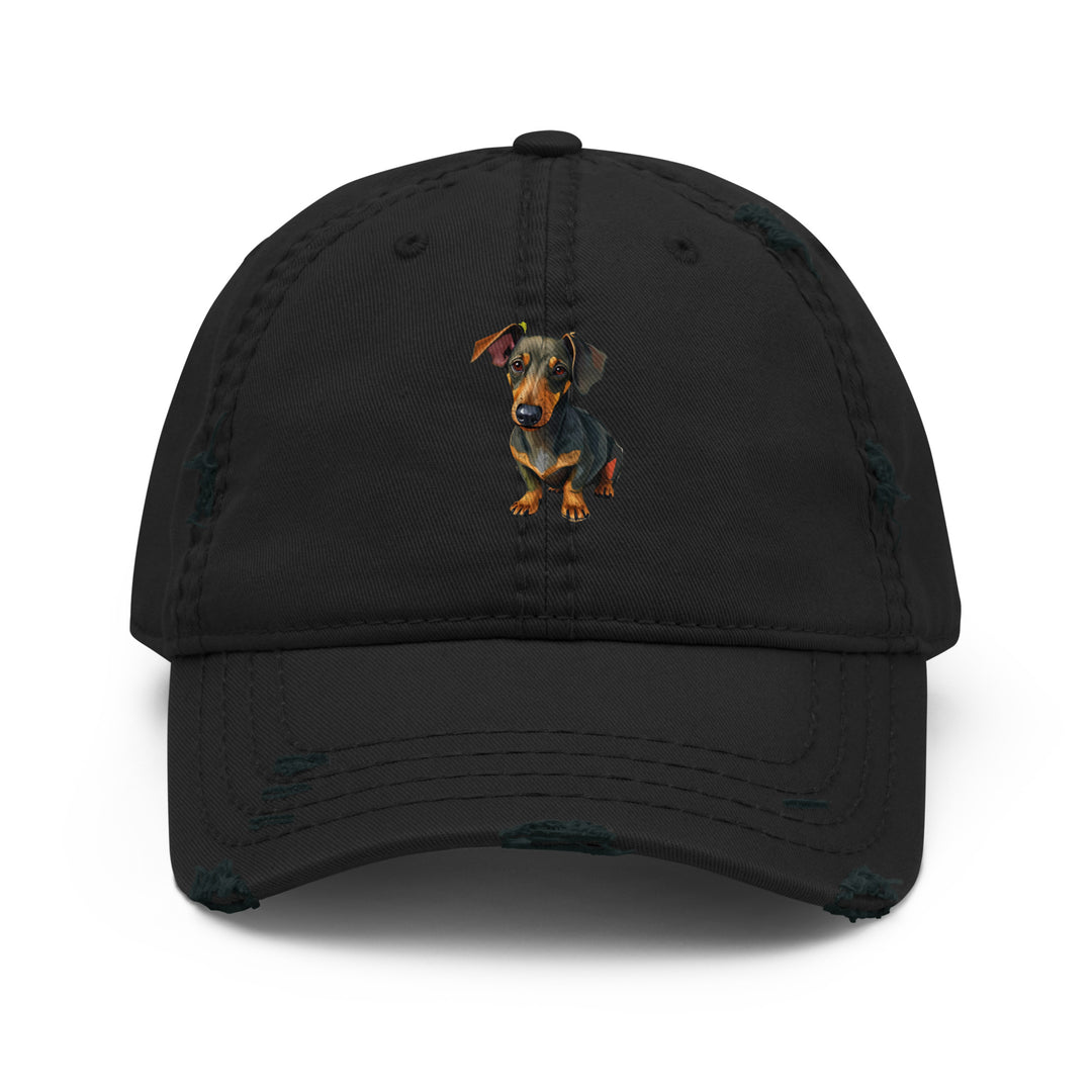 Dachshund Abstract Distressed Dad Hat | Everyday AI-Designed 4