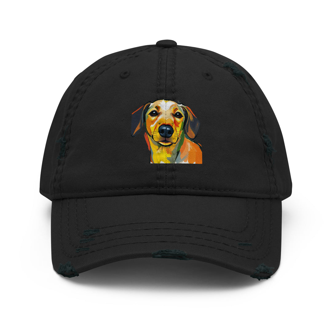 Dachshund Abstract Distressed Dad Hat | Everyday AI-Designed 5