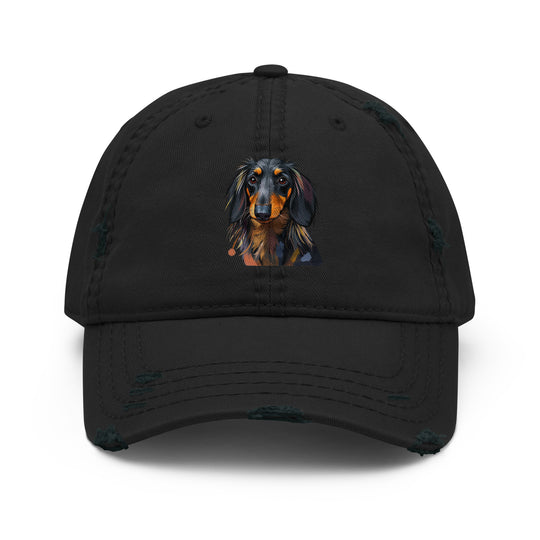 Dachshund Abstract Distressed Dad Hat | Everyday AI-Designed 6