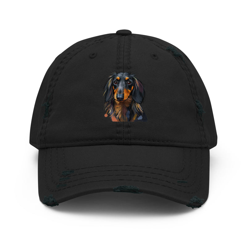 Dachshund Abstract Distressed Dad Hat | Everyday AI-Designed 6
