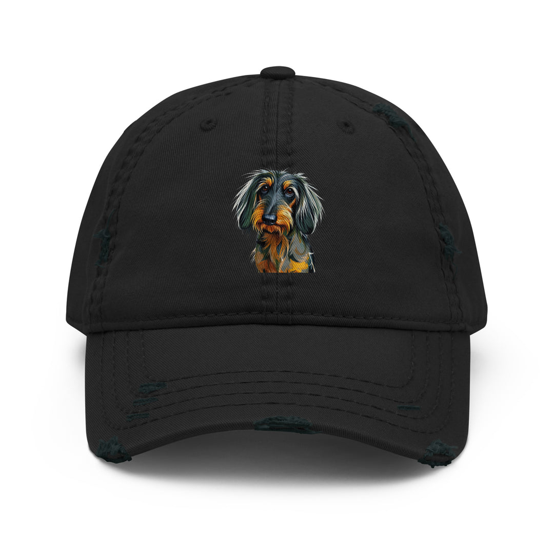 Dachshund Abstract Distressed Dad Hat | Everyday AI-Designed 7
