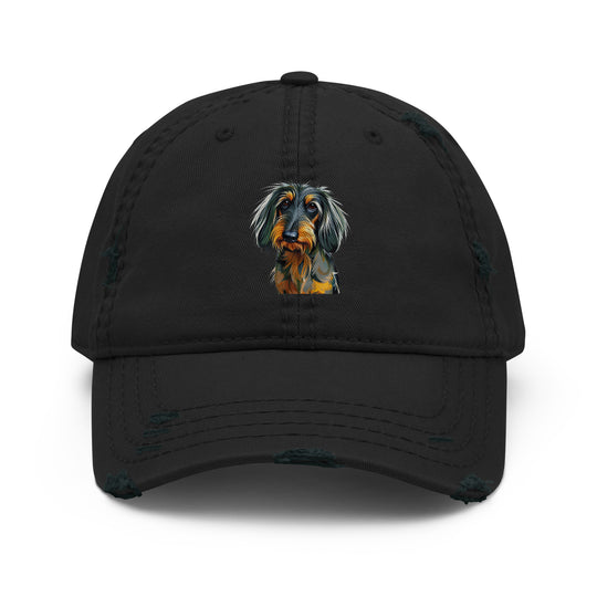Dachshund Abstract Distressed Dad Hat | Everyday AI-Designed 7