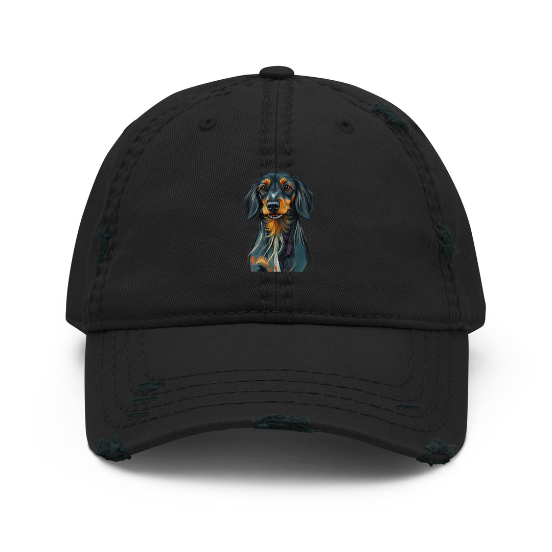 Dachshund Abstract Distressed Dad Hat | Everyday AI-Designed 8