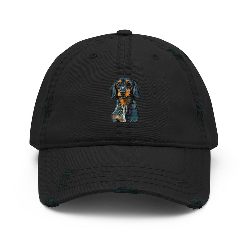 Dachshund Abstract Distressed Dad Hat | Everyday AI-Designed 8