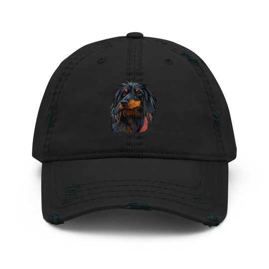 Dachshund Abstract Distressed Dad Hat | Everyday AI-Designed 9