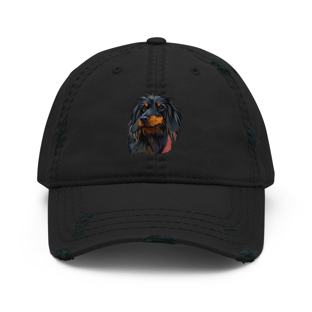 Dachshund Abstract Distressed Dad Hat | Everyday AI-Designed 9