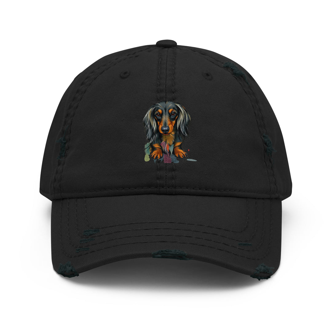 Dachshund Abstract Distressed Dad Hat | Everyday AI-Designed 10