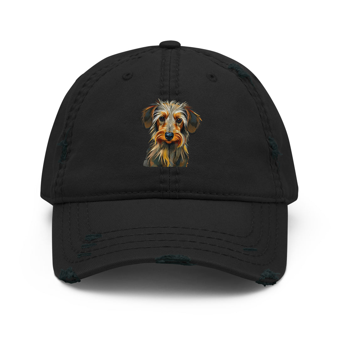 Dachshund Abstract Distressed Dad Hat | Everyday AI-Designed 11