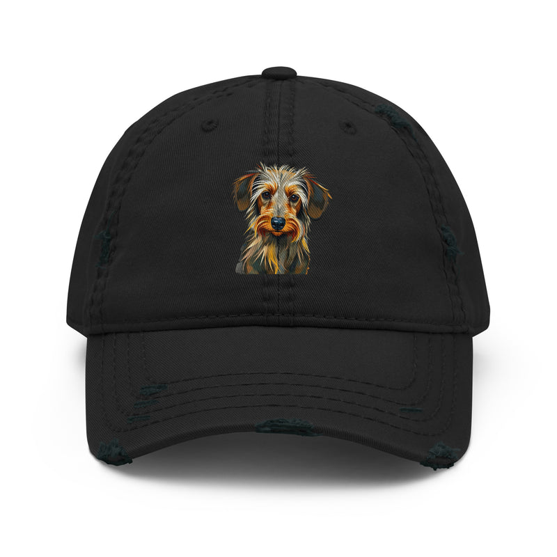 Dachshund Abstract Distressed Dad Hat | Everyday AI-Designed 11
