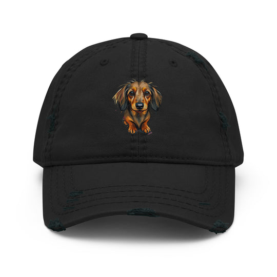 Dachshund Abstract Distressed Dad Hat | Everyday AI-Designed 12