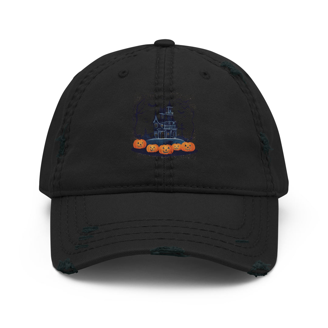 Abstract Distressed Dad Hat | Halloween AI-Designed 2