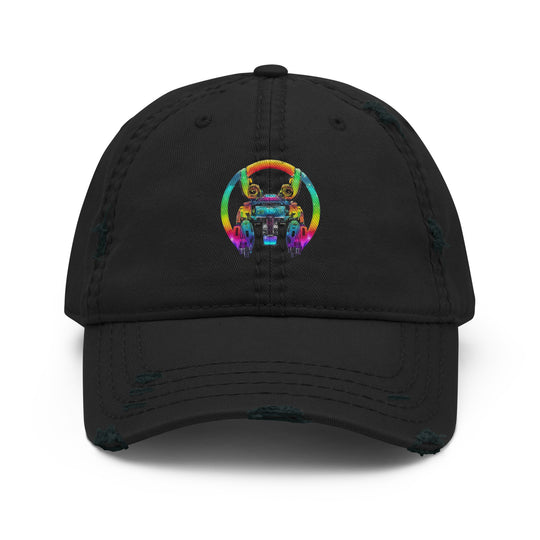 Cyberpunk Rainbow Distressed Dad Hat | Everyday AI-Designed 19