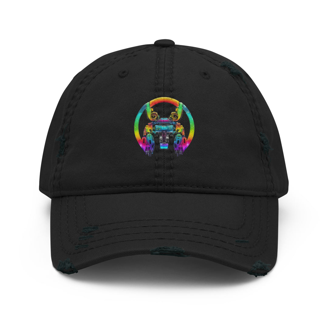 Cyberpunk Rainbow Distressed Dad Hat | Everyday AI-Designed 19