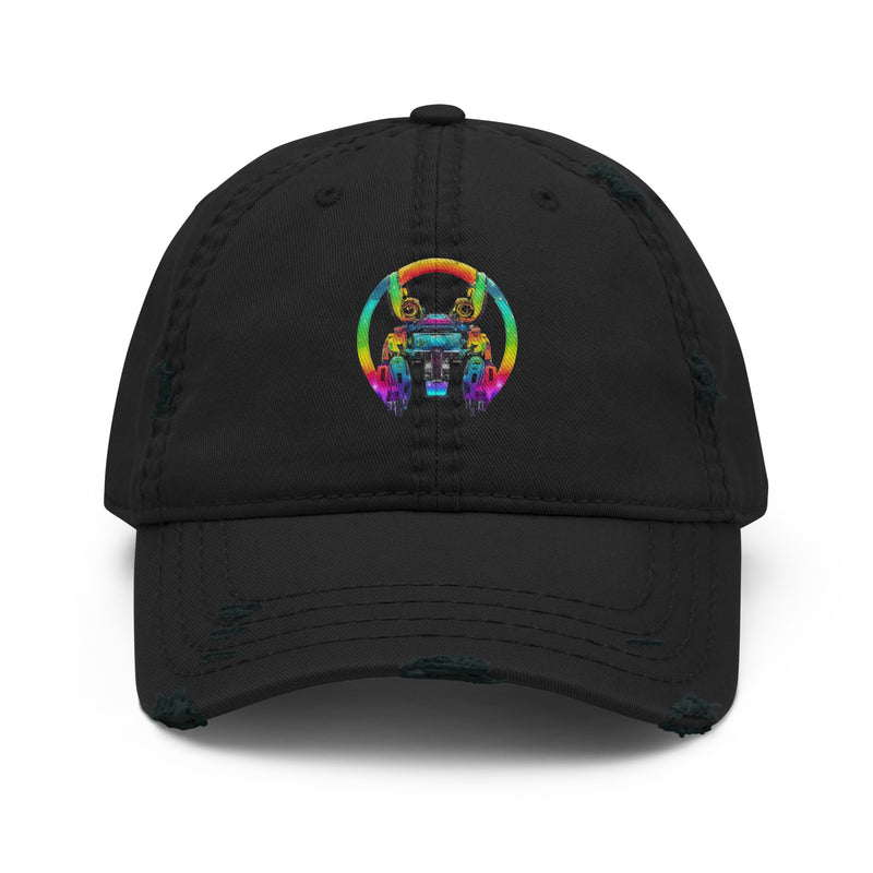 Cyberpunk Rainbow Distressed Dad Hat | Everyday AI-Designed 19