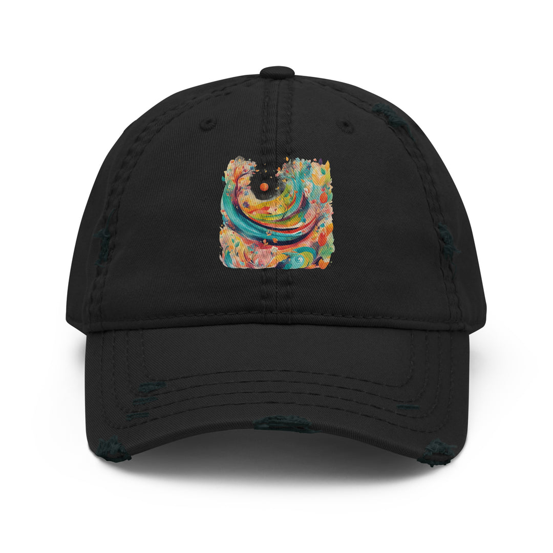 Abstract Distressed Dad Hat | Spring AI-Designed 2