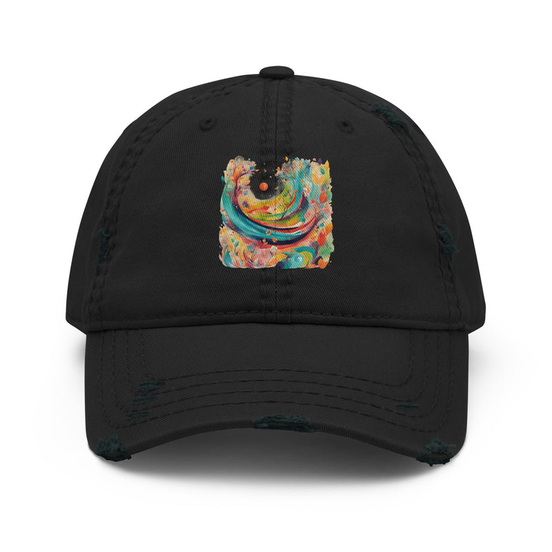 Abstract Distressed Dad Hat | Spring AI-Designed 2