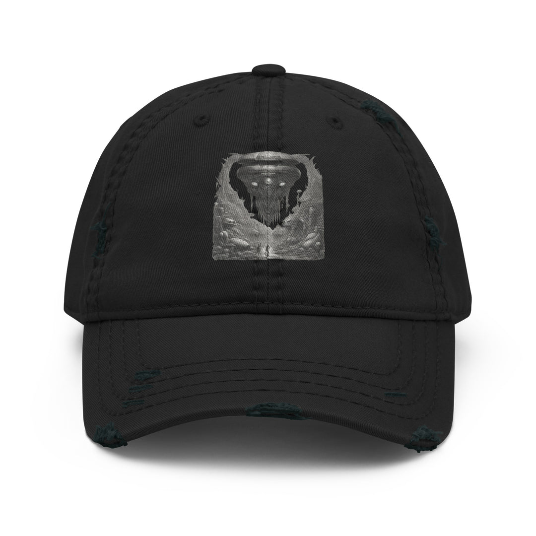 Alien Landscape Distressed Dad Hat | Summer AI-Designed 9