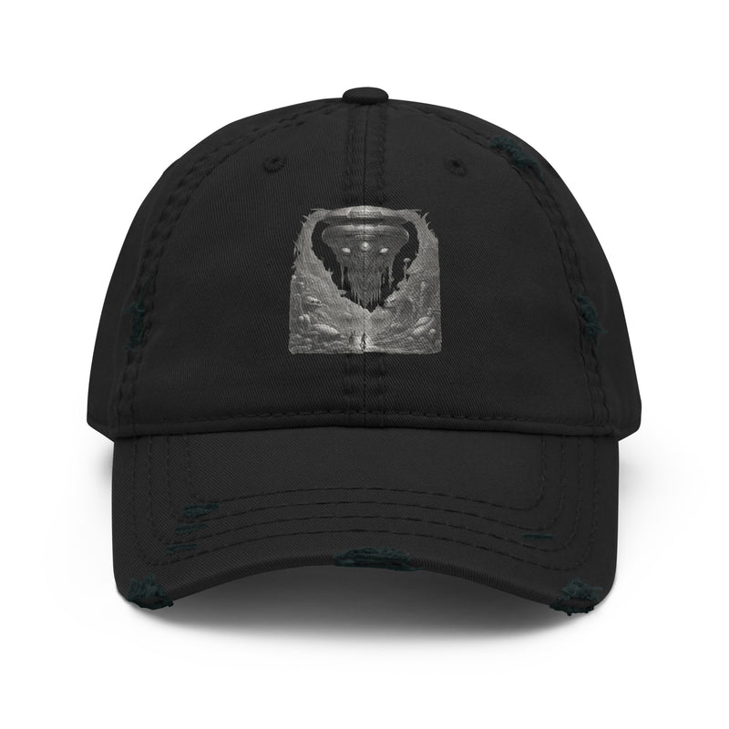 Alien Landscape Distressed Dad Hat | Summer AI-Designed 9