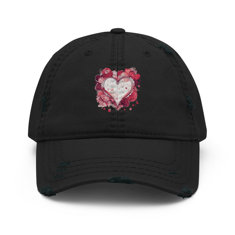 Abstract Distressed Dad Hat | Valentines AI-Designed 3