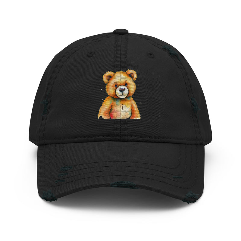 Teddy Bear Watercolor Distressed Dad Hat | Everyday AI-Designed 2