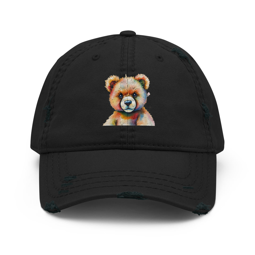 Teddy Bear Watercolor Distressed Dad Hat | Everyday AI-Designed 4