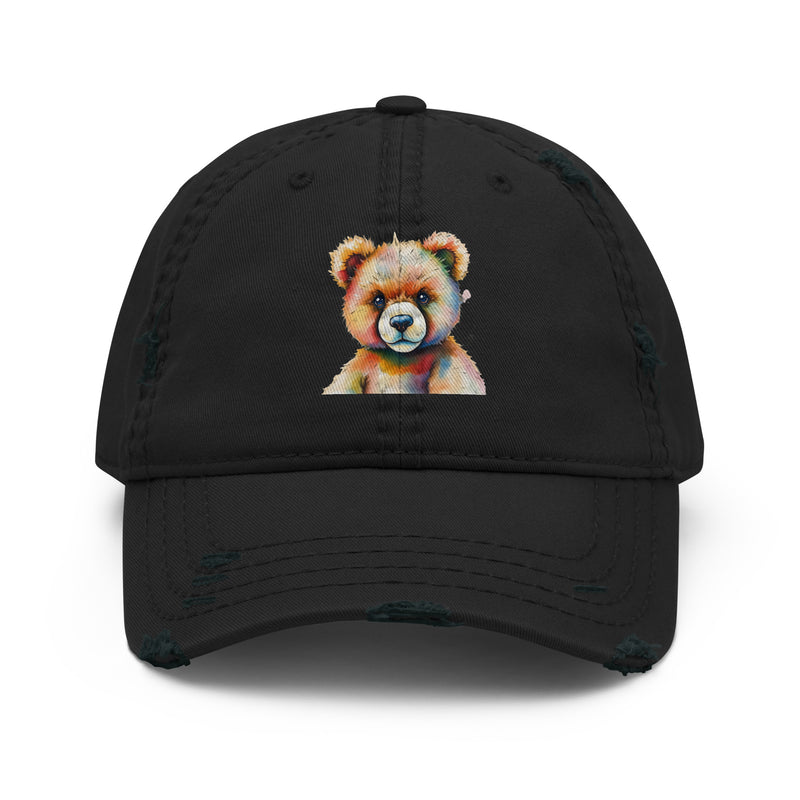 Teddy Bear Watercolor Distressed Dad Hat | Everyday AI-Designed 4
