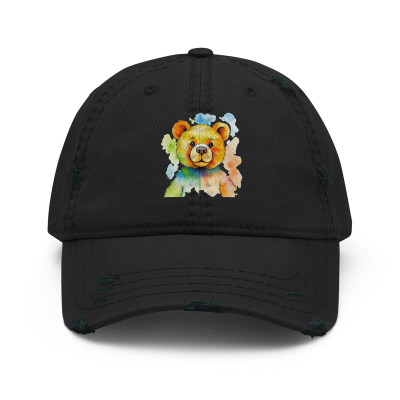 Teddy Bear Watercolor Distressed Dad Hat | Everyday AI-Designed 5
