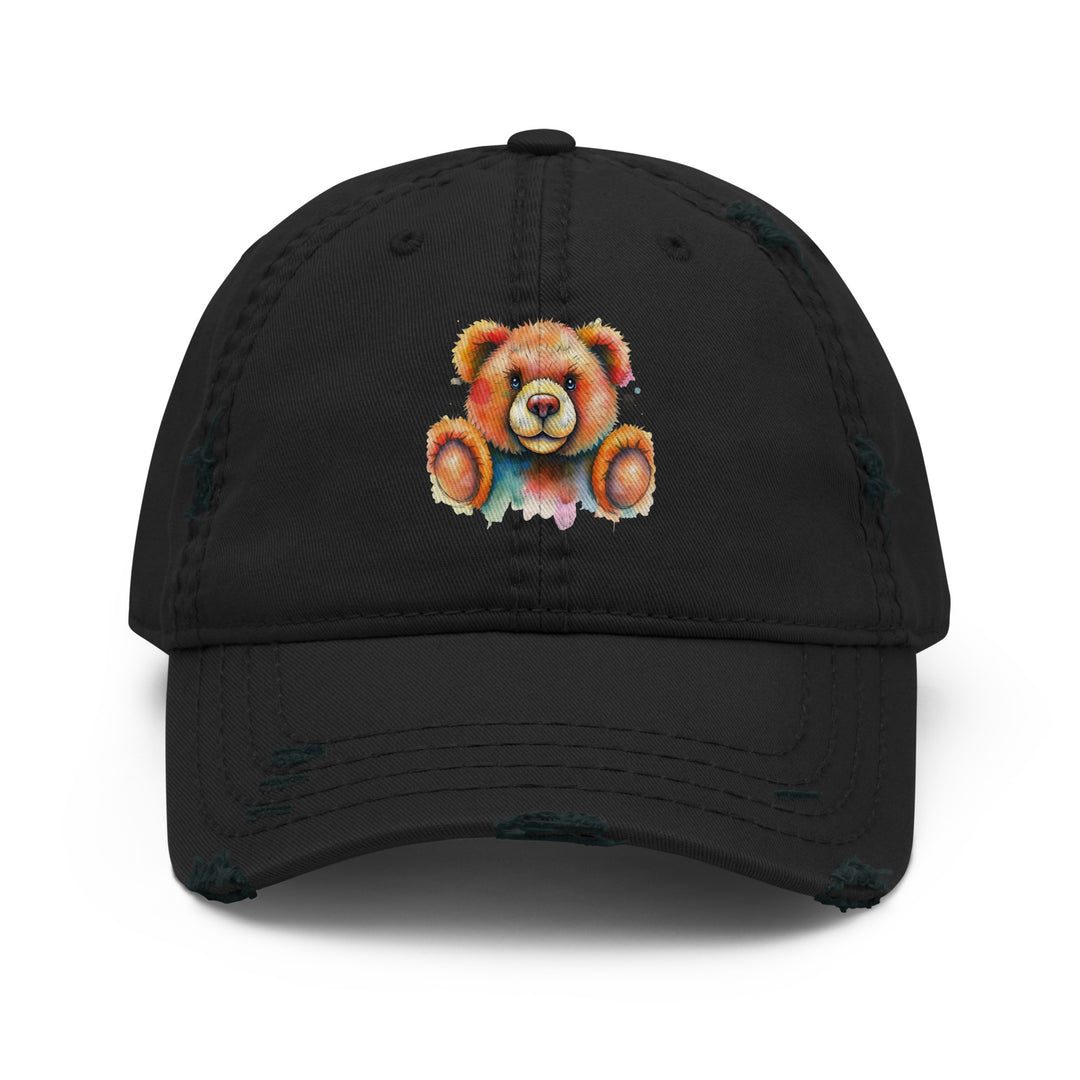 Teddy Bear Watercolor Distressed Dad Hat | Everyday AI-Designed 6