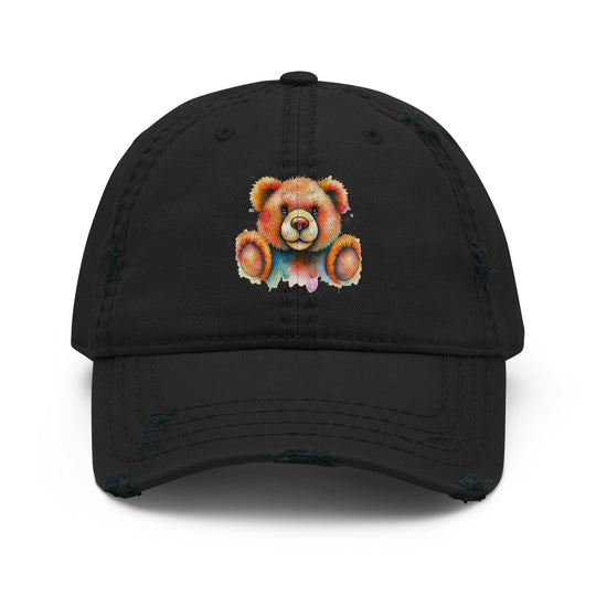 Teddy Bear Watercolor Distressed Dad Hat | Everyday AI-Designed 6