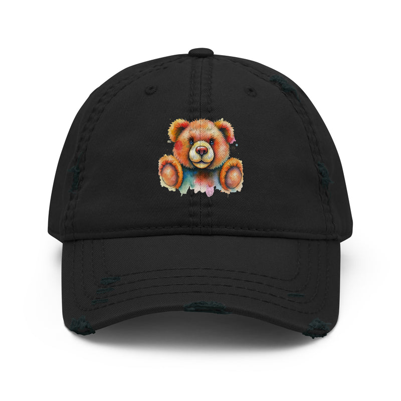 Teddy Bear Watercolor Distressed Dad Hat | Everyday AI-Designed 6