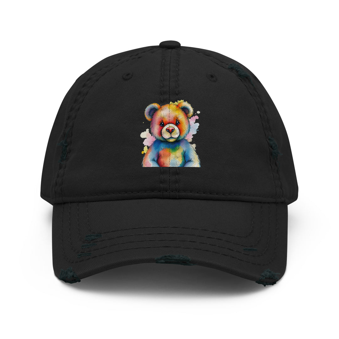 Teddy Bear Watercolor Distressed Dad Hat | Everyday AI-Designed 7