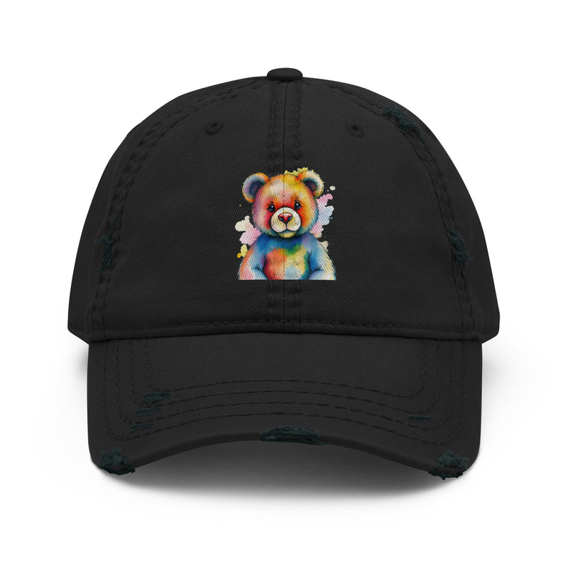 Teddy Bear Watercolor Distressed Dad Hat | Everyday AI-Designed 7