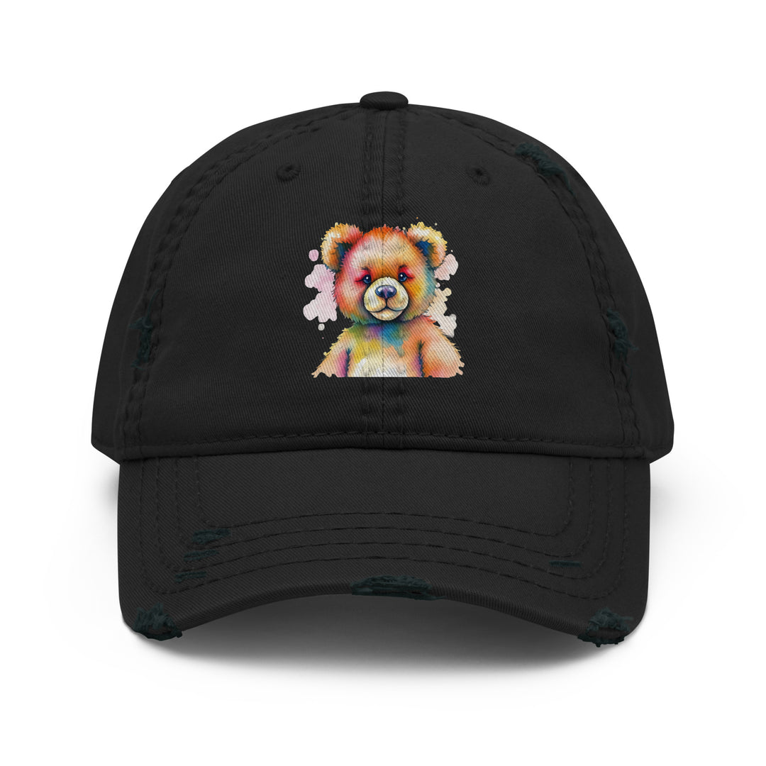 Teddy Bear Watercolor Distressed Dad Hat | Everyday AI-Designed 8