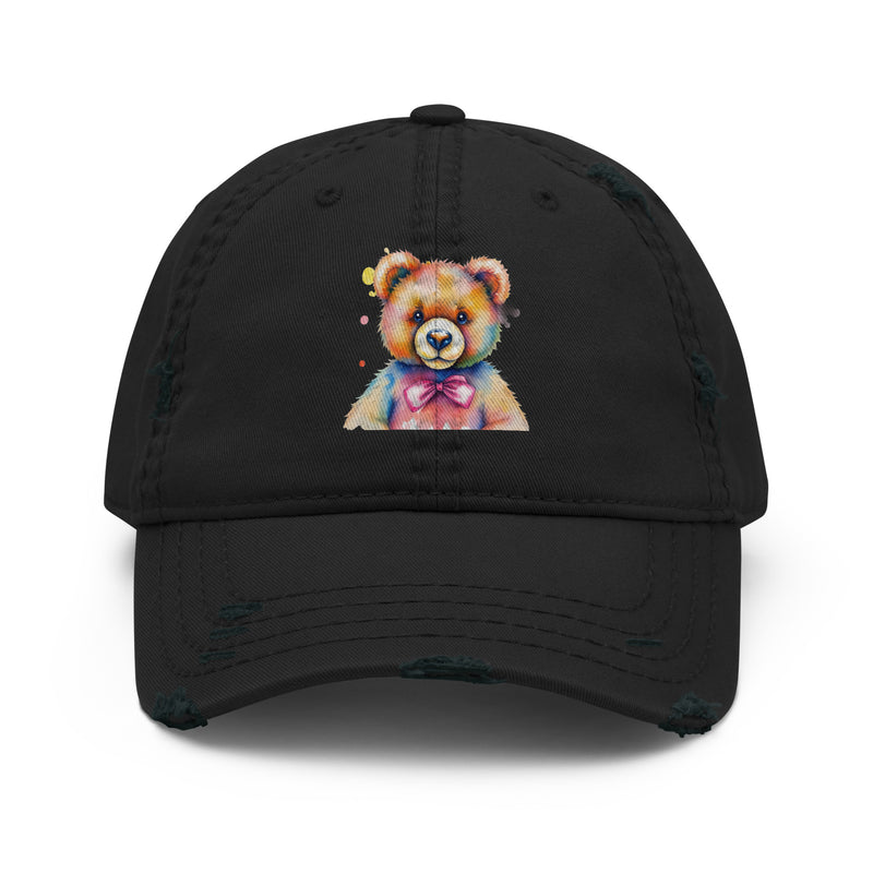 Teddy Bear Watercolor Distressed Dad Hat | Everyday AI-Designed 10