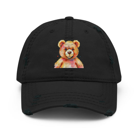 Teddy Bear Watercolor Distressed Dad Hat | Everyday AI-Designed 11