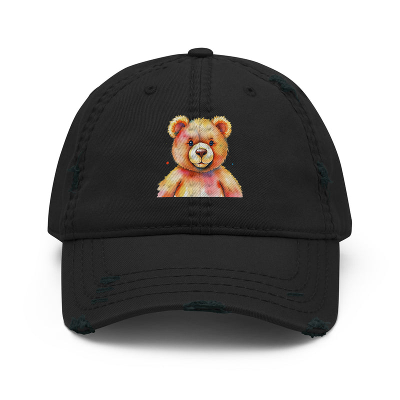 Teddy Bear Watercolor Distressed Dad Hat | Everyday AI-Designed 11