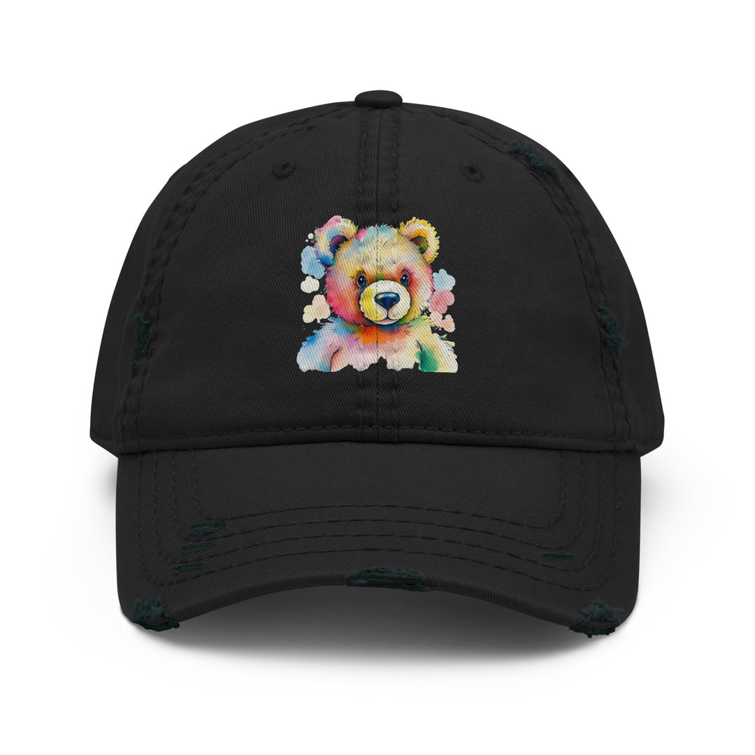 Teddy Bear Watercolor Distressed Dad Hat | Everyday AI-Designed 13
