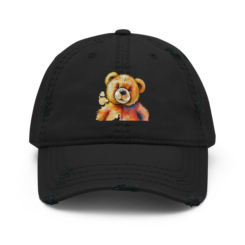 Teddy Bear Watercolor Distressed Dad Hat | Everyday AI-Designed 15