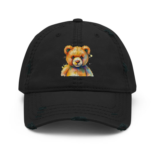 Teddy Bear Watercolor Distressed Dad Hat | Everyday AI-Designed 16