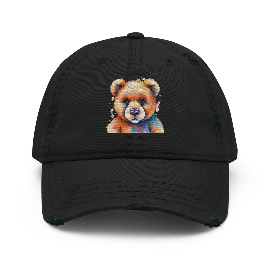 Teddy Bear Watercolor Distressed Dad Hat | Everyday AI-Designed 17