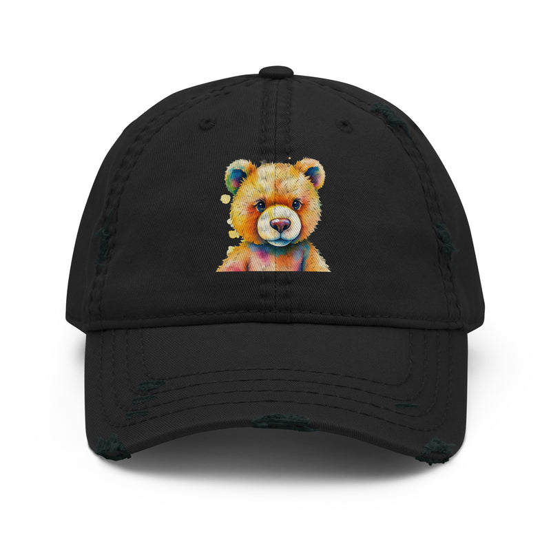 Teddy Bear Watercolor Distressed Dad Hat | Everyday AI-Designed 18