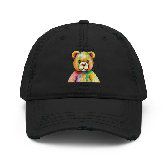 Teddy Bear Watercolor Distressed Dad Hat | Everyday AI-Designed 19