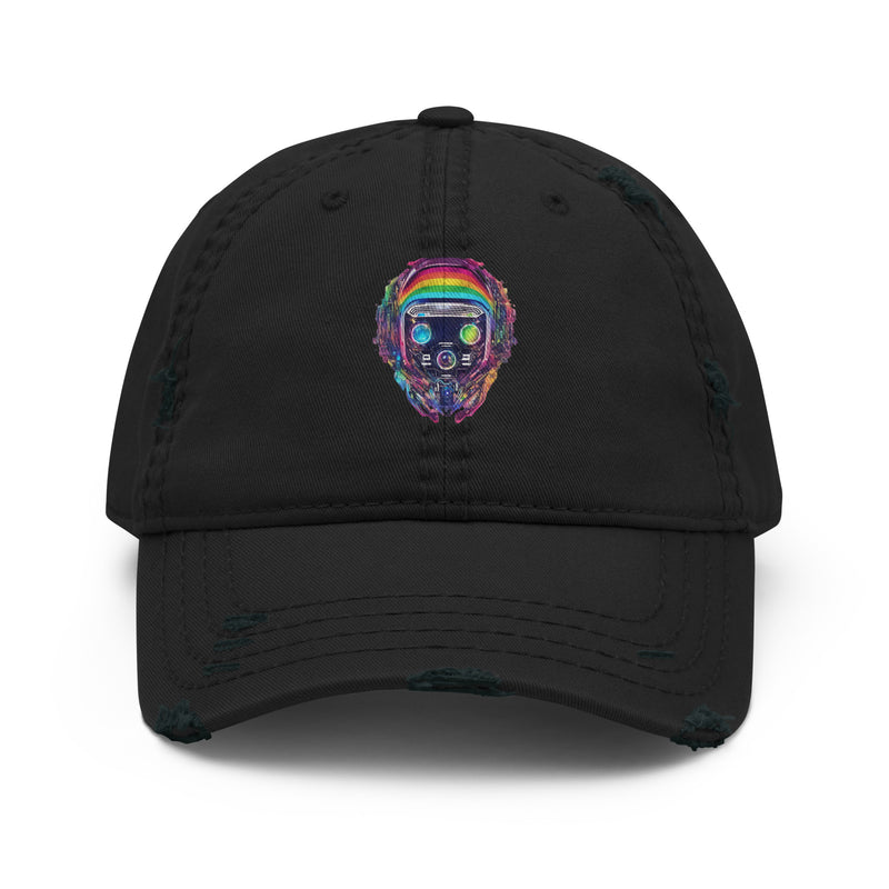 Cyberpunk Rainbow Distressed Dad Hat | Everyday AI-Designed 18