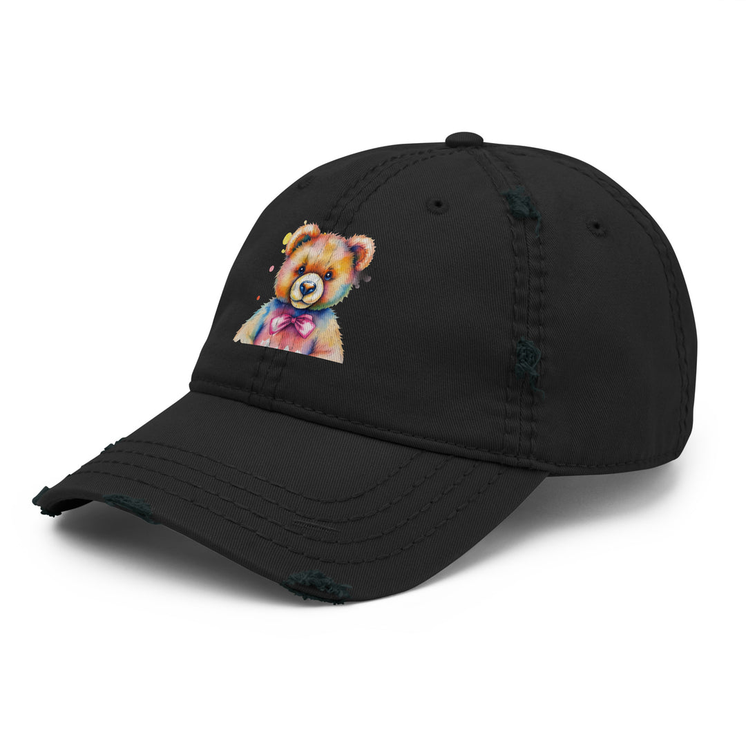Teddy Bear Watercolor Distressed Dad Hat | Everyday AI-Designed 10 - additional view 9