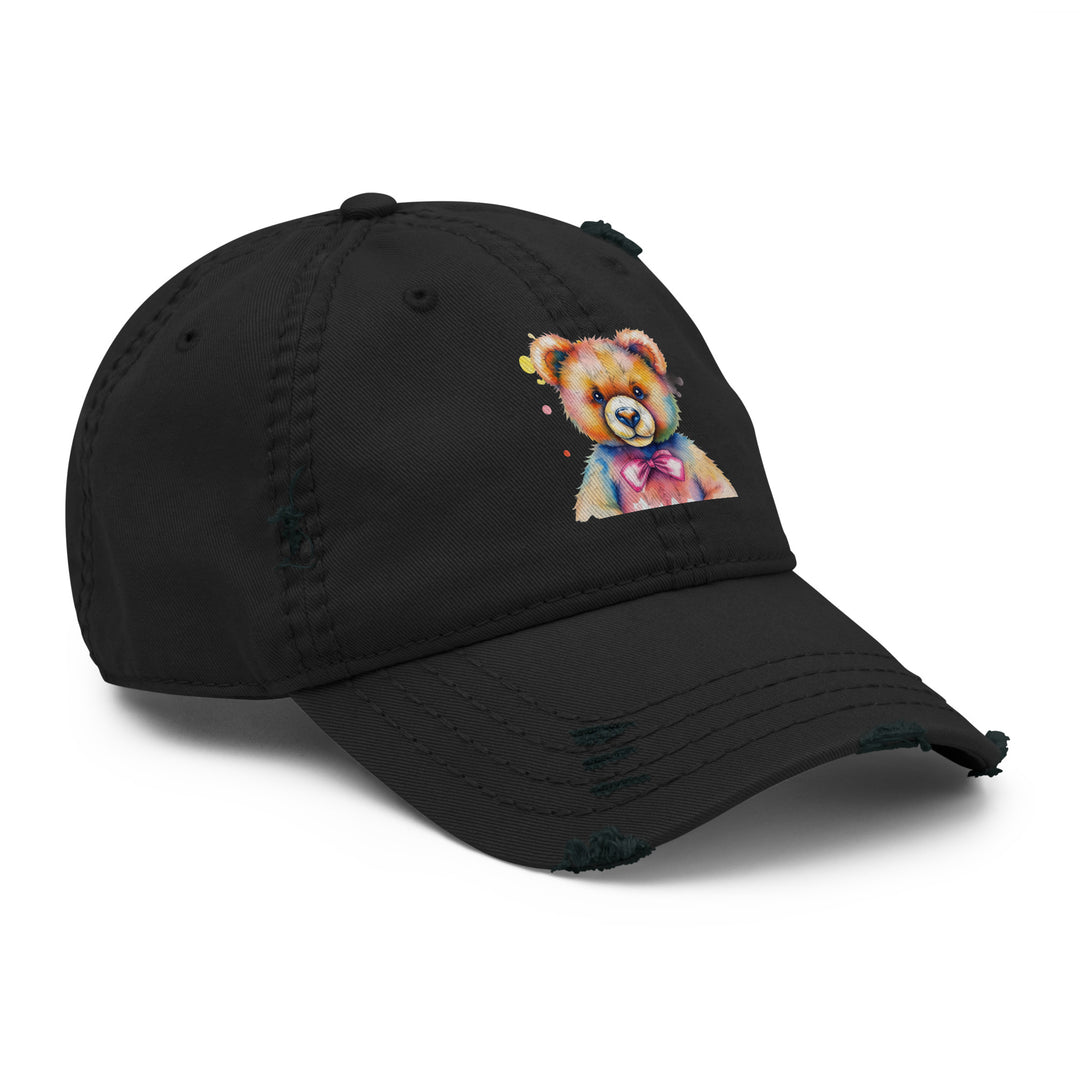Teddy Bear Watercolor Distressed Dad Hat | Everyday AI-Designed 10 - additional view 5