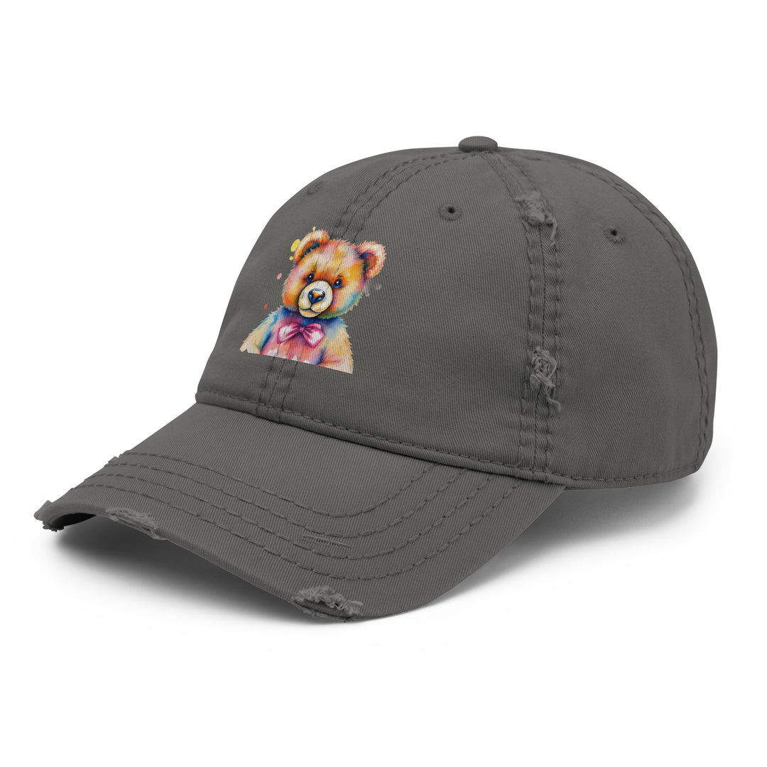 Teddy Bear Watercolor Distressed Dad Hat | Everyday AI-Designed 10 - additional view 11