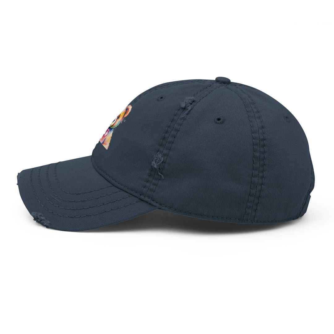 Teddy Bear Watercolor Distressed Dad Hat | Everyday AI-Designed 10 - additional view 14