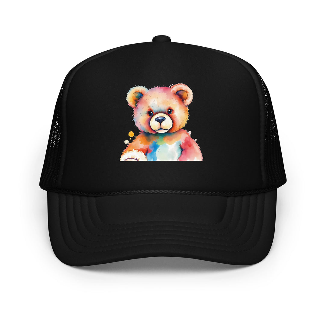Teddy Bear Watercolor Foam Trucker Hat | Everyday AI-Designed 1
